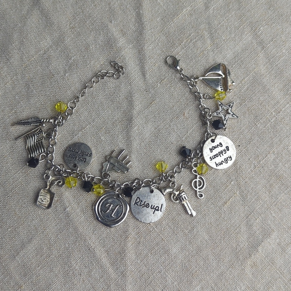 Eclectic Charm Bracelet Music Note Piano Nautical Star Mixed Metal Inspirational